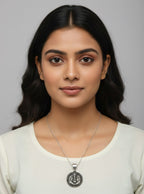 Shri Ganesha Silver Plated Pendant - Symbol of Blessings and New Beginnings