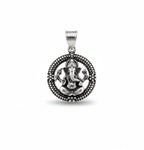 Oxidized Lord Ganesha Pendant | Vintage Silver Finish Spiritual Jewelry | Antique Style Ganpati Necklace Charm