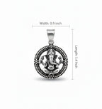 Shri Ganesha Silver Plated Pendant - Symbol of Blessings and New Beginnings