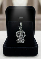 Premium Antique Silver Lord Ganesha Pendant | Ganpati Bappa Spiritual Jewellery for Prosperity & Protection