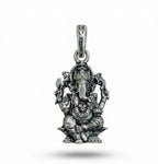 Premium Antique Silver Lord Ganesha Pendant | Ganpati Bappa Spiritual Jewellery for Prosperity & Protection