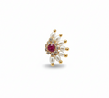 Maharashtrian Style Nath Nose Pin | Pink Stone & Pearl Kundan Design | Gold Plated Traditional Clip-On Nose Ring for Women