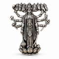Shri Krishna Virat Roop Brooch Silver Plated Brass Religious Brooch for Men and Women