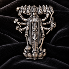 Shri Krishna Virat Roop Brooch Silver Plated Brass Religious Brooch for Men and Women