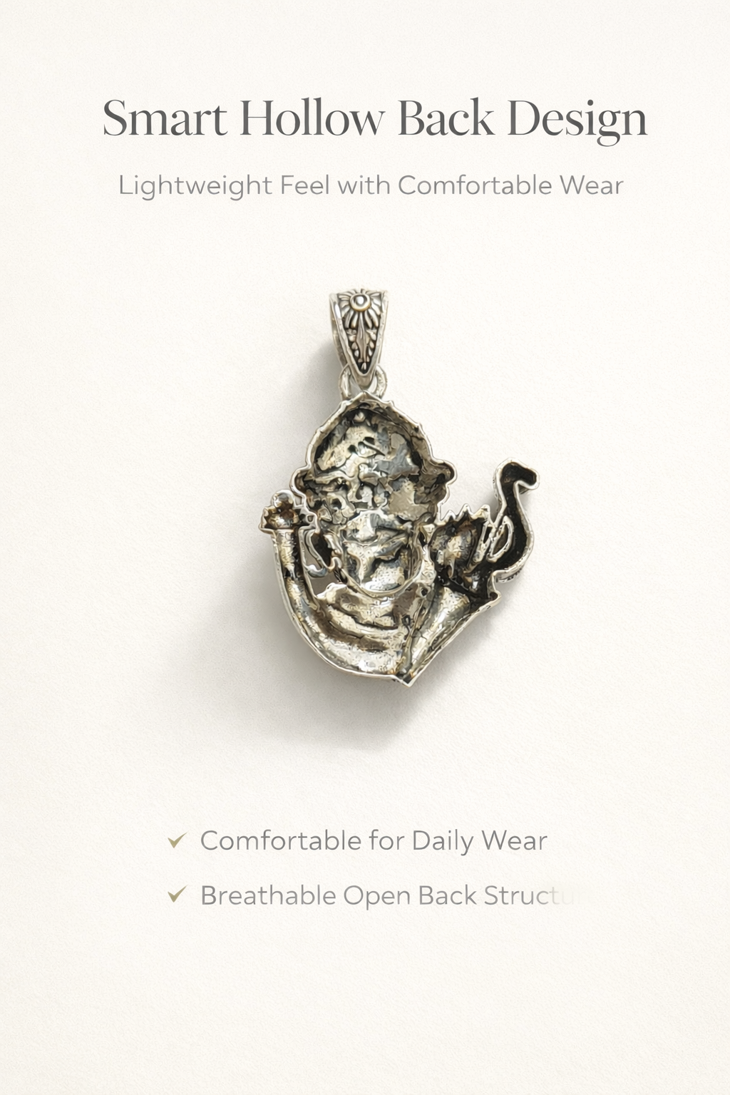 Khatu Shyam Ji Teen Baan Pendant – Oxidised Silver Plated Brass | Teen Baan Dhari Shyam Baba Locket | Spiritual Protection Jewelry for Men & Women