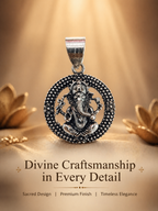 Divine Round Ganesha Pendant for Men & Women