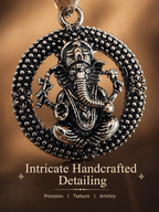 Divine Round Ganesha Pendant for Men & Women