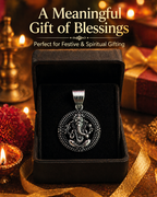 Divine Round Ganesha Pendant for Men & Women