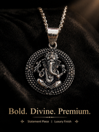 Divine Round Ganesha Pendant for Men & Women