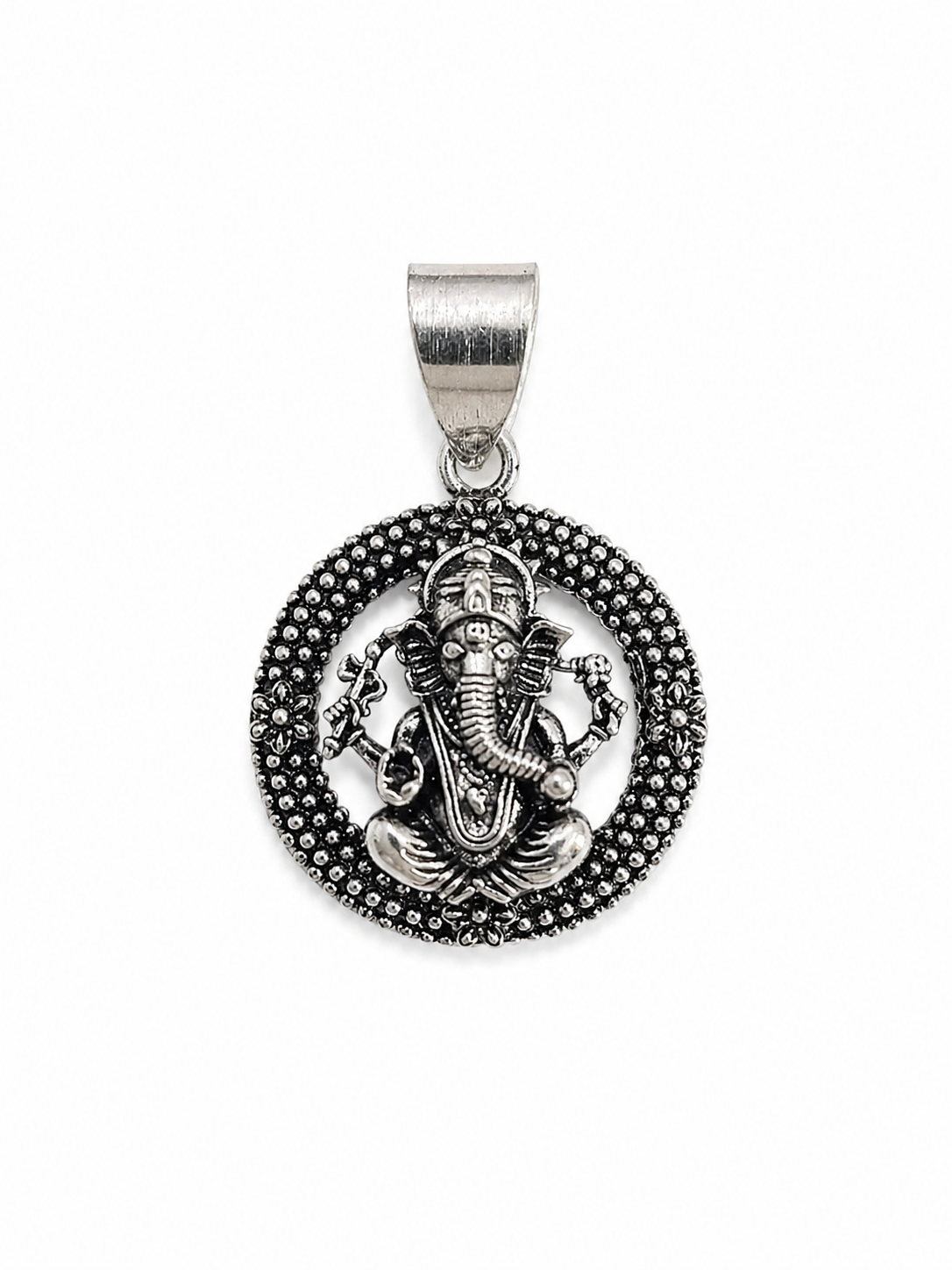 Divine Round Ganesha Pendant for Men & Women