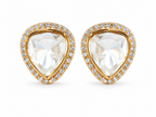 Gold Plated 925 Silver Moissanite Stud Earrings for Women | Elegant Everyday & Party Wear Earrings