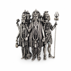 Brahma Vishnu Mahesh Tridev Silver Plated Brass Brooch | Hindu God Tridev Brooch | Spiritual & Religious Jewelry for Men & Women