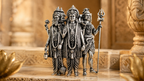 Brahma Vishnu Mahesh Tridev Silver Plated Brass Brooch | Hindu God Tridev Brooch | Spiritual & Religious Jewelry for Men & Women
