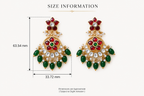 Royal Kundan Gold Plated Brass Chandbali Style Dangle Earrings