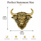 Gold Plated Brass Nandi Bull Brooch Pin for Men & Women | Lord Nandi Sacred Temple Jewelry | Antique Finish Lapel Pin for Blazer, Sherwani, Saree & Kurta