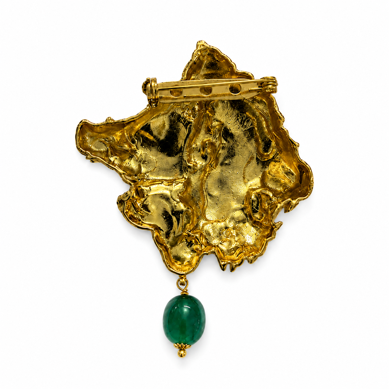 Gold Plated Brass Narasimha Varaha Avatar Brooch | Lord Vishnu Dashavatar Brooch | Handmade Spiritual Lapel Pin for Men & Women