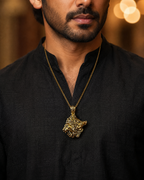 Narasimha & Varaha Avatar Gold Plated Brass Pendant | Lord Vishnu Dual Avatar Pendant | Premium Hindu Spiritual Pendant for Men & Women