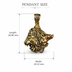 Narasimha & Varaha Avatar Gold Plated Brass Pendant | Lord Vishnu Dual Avatar Pendant | Premium Hindu Spiritual Pendant for Men & Women