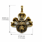 Gold Plated Brass Sheshnaag & Narasimha Pendant | Lord Vishnu Temple Pendant | Hindu Religious Pendant |