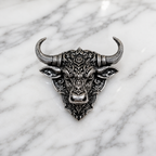Premium Oxidized Silver Plated Brass Nandi Bull Brooch – Traditional Shiva Devotional Lapel Pin for Men & Women