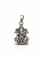 Oxidized Lord Ganesha Pendant | Antique Silver Finish Ganpati Necklace | Spiritual Hindu Jewelry for Daily & Festive Wear