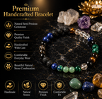 Dhanyog Natural Gemstone Bracelet | Premium Handmade Crystal Bead Bracelet