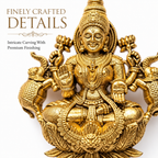 Gold Plated Brass Laxmi Maa Designer Brooch for Saree, Blazer & Ethnic Wear