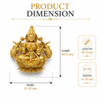 Gold Plated Brass Laxmi Maa Designer Brooch for Saree, Blazer & Ethnic Wear
