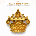Gold Plated Brass Laxmi Maa Designer Brooch for Saree, Blazer & Ethnic Wear