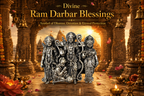 Ram Darbar Silver Plated Brass Brooch Pin for Men & Women | Lord Ram Sita Lakshman Hanuman Brooch | Antique Devotional Brooch for Sherwani, Blazer, Saree, Kurta | Religious Gift