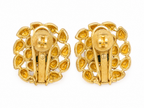 Gold Plated 925  Silver Moissanite Green Stone Stud Earrings | Elegant Floral Kundan Style Earrings for Women