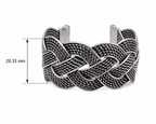 Silver Plated Brass Open Hand Cuff for Men & Women | Handmade Oxidized Hand Cuff
