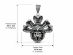 Narasimha with Sheshnaag Oxidized Silver Plated Brass Pendant | Hindu Spiritual Pendant | Handmade Temple Jewelry | Devotional Gift