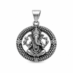 Divine Round Ganesha Pendant for Men & Women