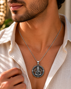 Divine Round Ganesha Pendant for Men & Women