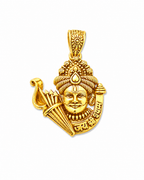Khatu Shyam Ji Divine Gold Plated Pendant for Men & Women | Religious Temple Jewelry Pendant | Antique Finish Spiritual Locket