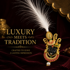 Shrinathji Wedding Kalangi for Groom | Gold Plated Brass Safa Brooch