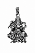 Premium Oxidised Silver Lord Ganesha Pendant | Ganpati Bappa Spiritual Jewellery for Protection & Prosperity