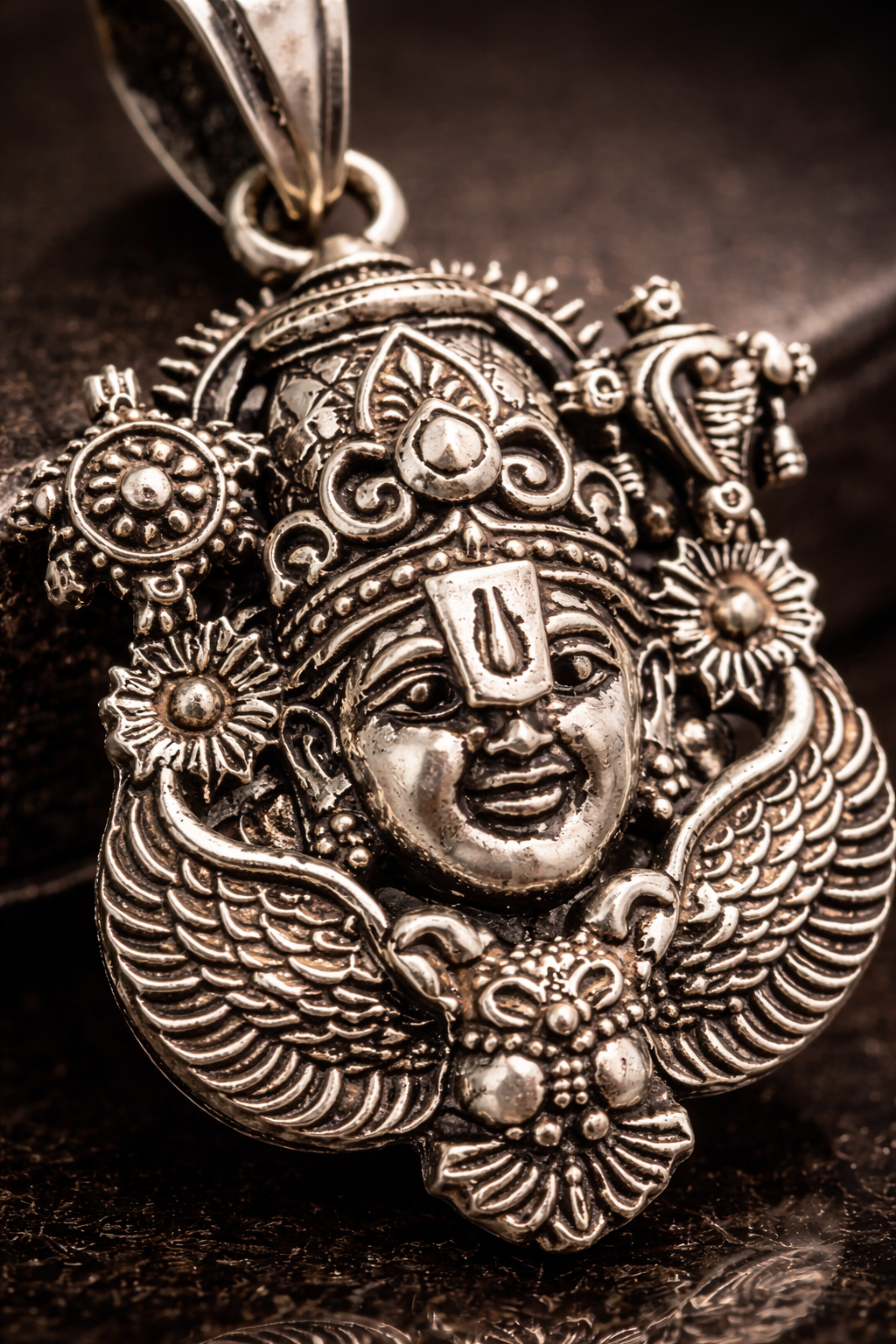 Oxidized Lord Venkateswara (Balaji) Pendant | Antique Silver Finish Tirupati Balaji Necklace | Spiritual Temple Jewelry