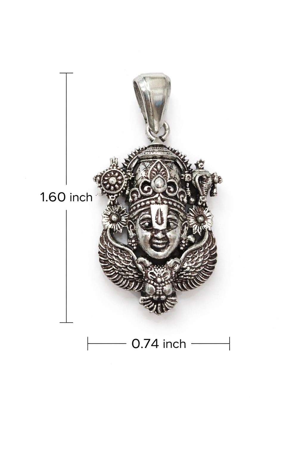 Oxidized Lord Venkateswara (Balaji) Pendant | Antique Silver Finish Tirupati Balaji Necklace | Spiritual Temple Jewelry