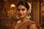 Gold Plated Kundan Chandbali Earrings with Pearl Drops for Women | Traditional Indian Wedding Jewellery | Screw Back Brass Earrings