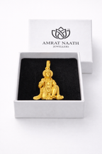 Gold Plated Lord Hanuman Pendant | Bajrangbali Idol Necklace Charm | Spiritual Religious Jewelry for Men & Women