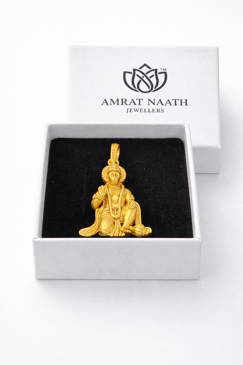 Gold Plated Lord Hanuman Pendant | Bajrangbali Idol Necklace Charm | Spiritual Religious Jewelry for Men & Women