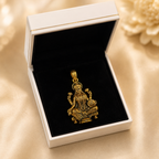 Mahalaxmi Divine Antique Gold Pendant | Traditional Temple Jewelry