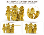 Shree Ram Darbar Gold Finish Brooch Pin | Intricate Religious Designer Brooch for Men & Women
