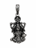 Silver Finish Vishnu Lakshmi Pendant Traditional Hindu Divine Couple Pendant