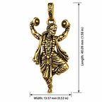 Hanuman Ji Pendant Gold Plated Brass Hindu God Pendant for Men & Women Religious Spiritual Jewelry
