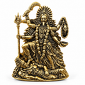 Maa Kali Gold Plated Brass Brooch for Men & Women | Divine Kali Mata Religious Brooch | Spiritual & Traditional Indian Jewellery
