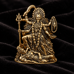 Maa Kali Gold Plated Brass Brooch for Men & Women | Divine Kali Mata Religious Brooch | Spiritual & Traditional Indian Jewellery