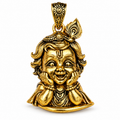 Bal Krishna Gold Plated Brass Brooch for Men & Women | Laddu Gopal Krishna Brooch | Traditional Hindu God Jewellery